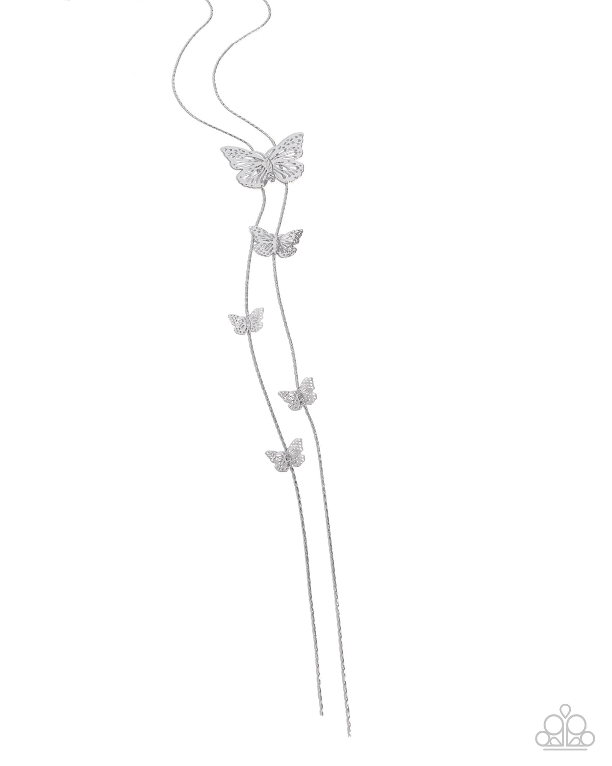 Fluttering Freestyle Necklace - Silver image 2