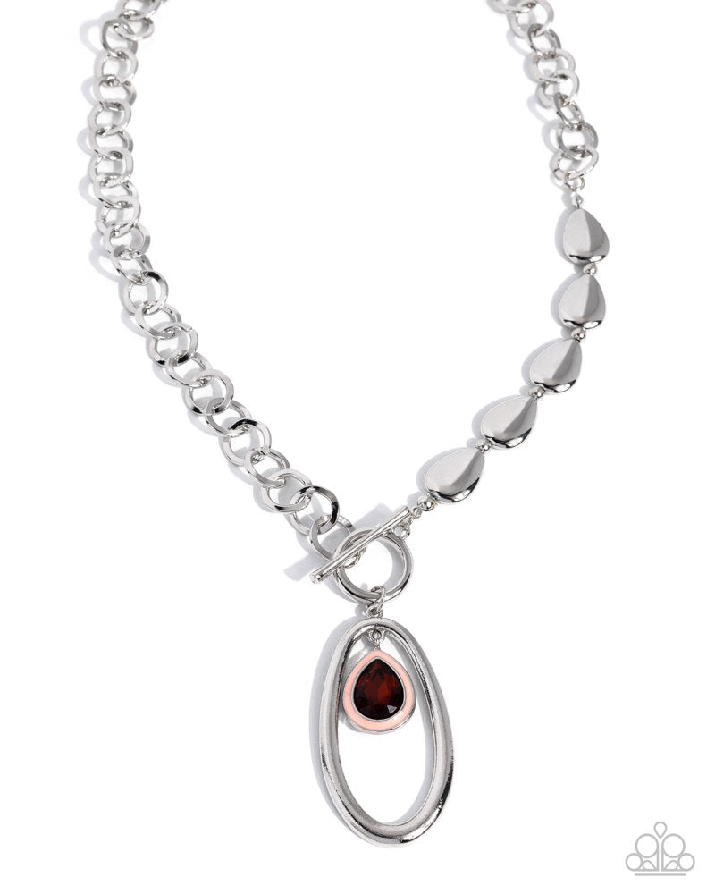 Shimmering Sonnet Necklace - Brown | Paparazzi Accessories image 2