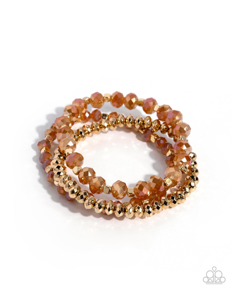 Playful Palette Bracelet - Gold | Paparazzi Accessories image 2