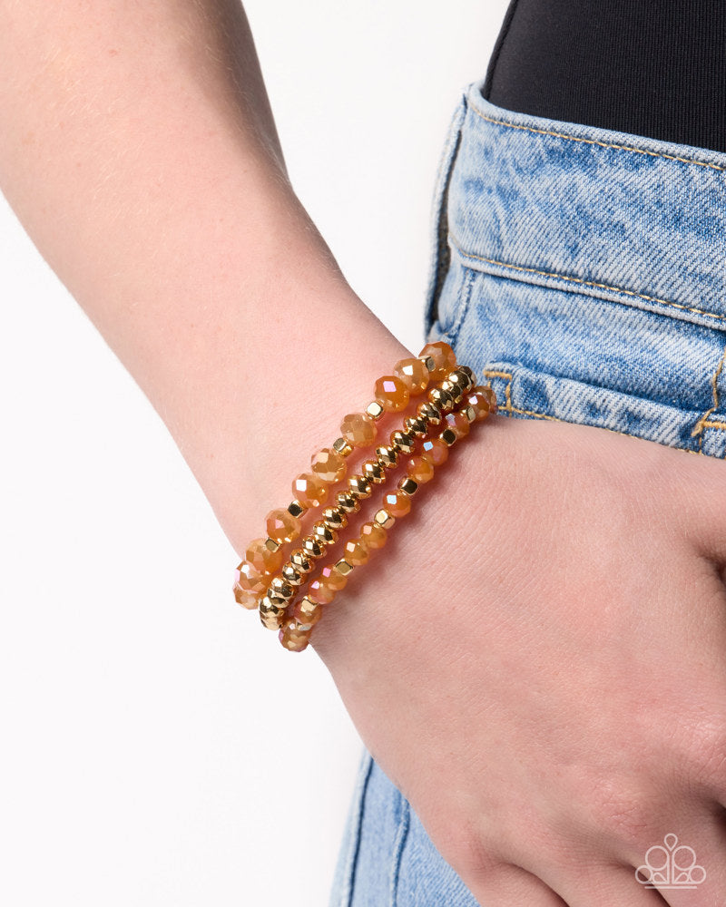 Playful Palette Bracelet - Gold | Paparazzi Accessories