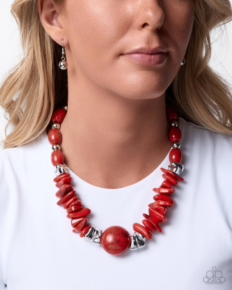 Respectful Reputation Necklace - Red | Paparazzi Accessories image 3