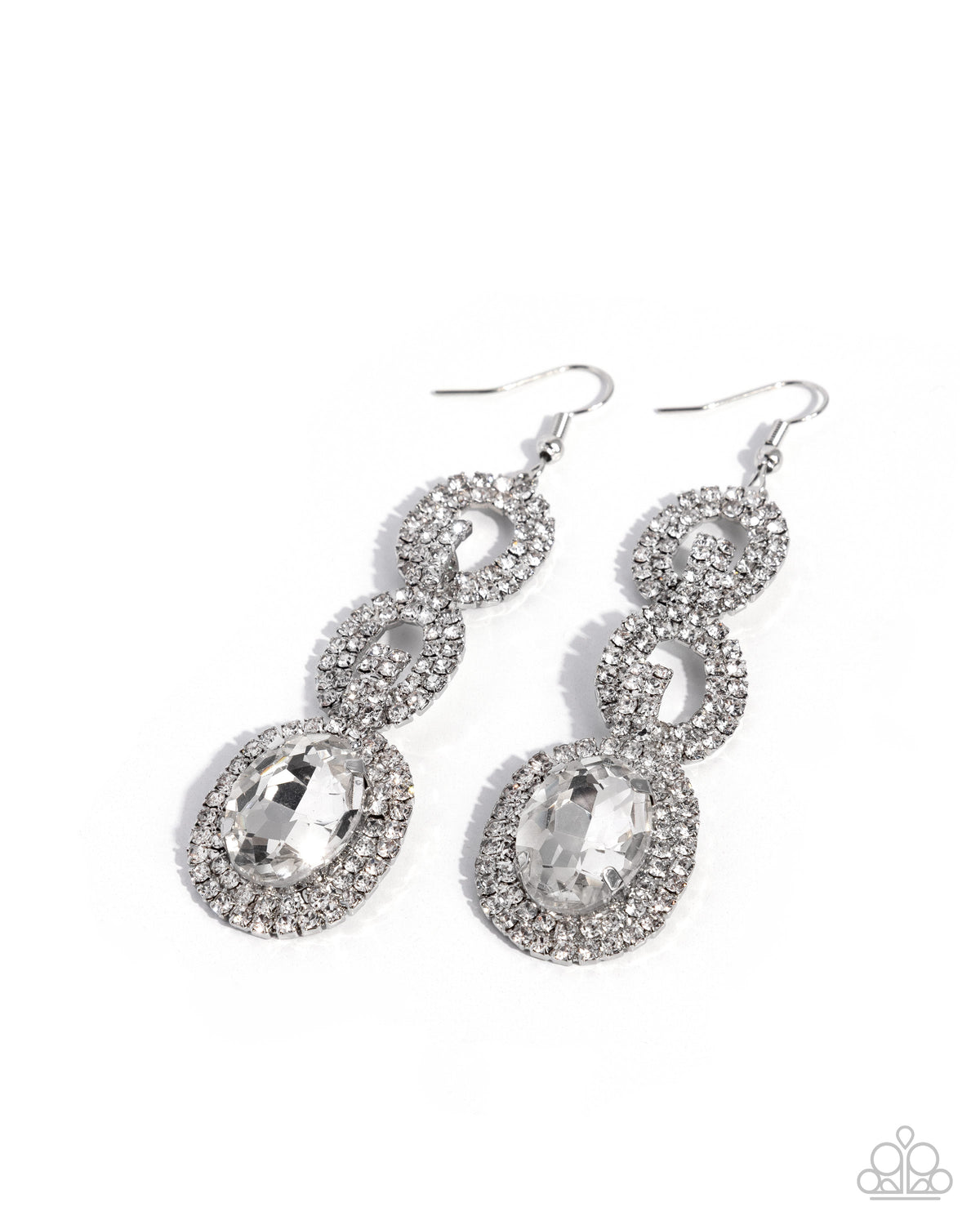 Courageous Chic Earrings - White | Paparazzi Accessories image 2