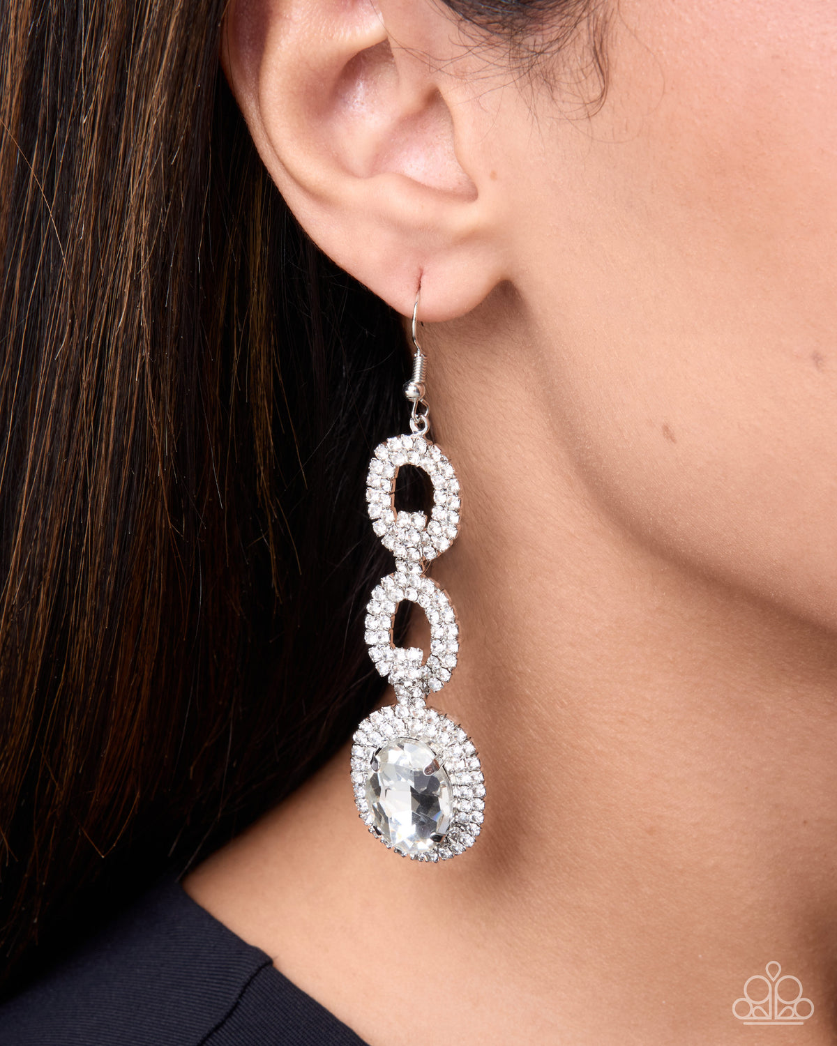 Courageous Chic Earrings - White | Paparazzi Accessories image 3
