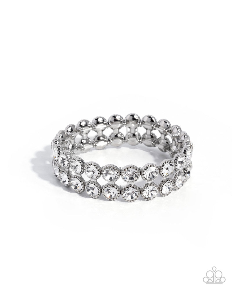 Elaborate Element Bracelet - White | Paparazzi Accessories image 2