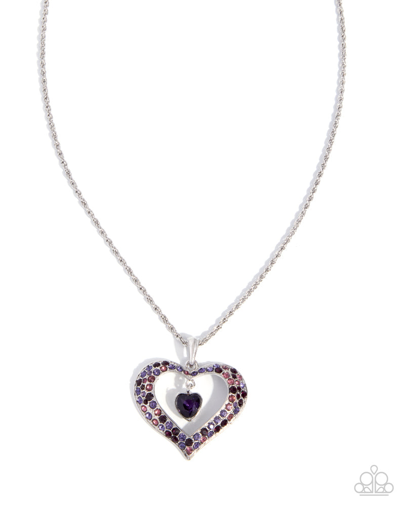 Cupid Connection Necklace - Purple | Paparazzi Accessories image 2