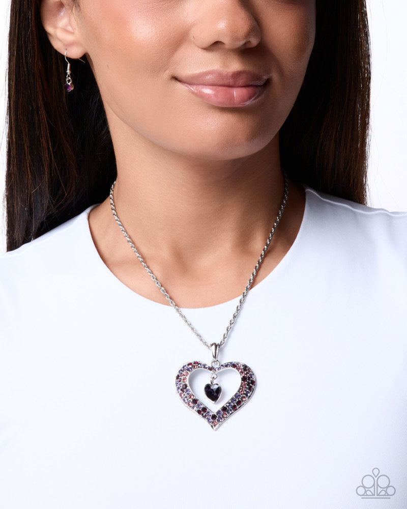 Cupid Connection Necklace - Purple | Paparazzi Accessories image 3