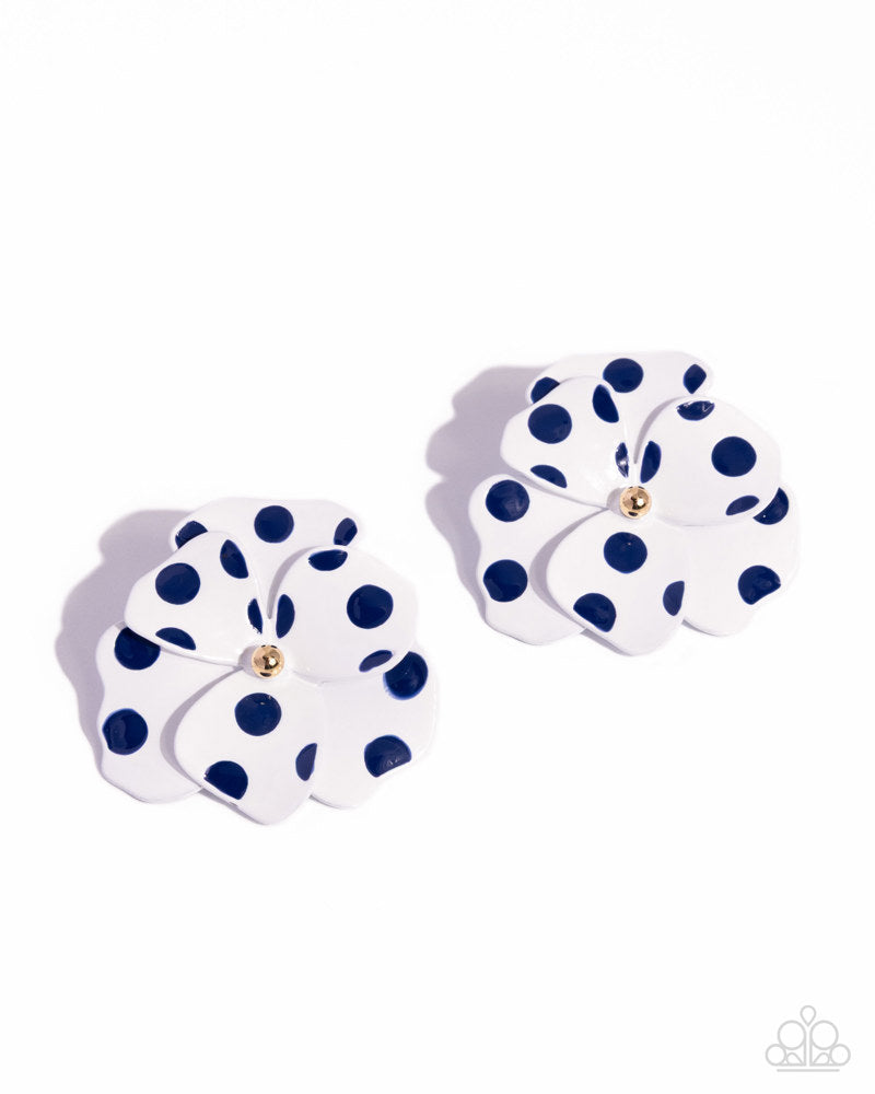 Dotted Dialogue Earrings - Blue image 2