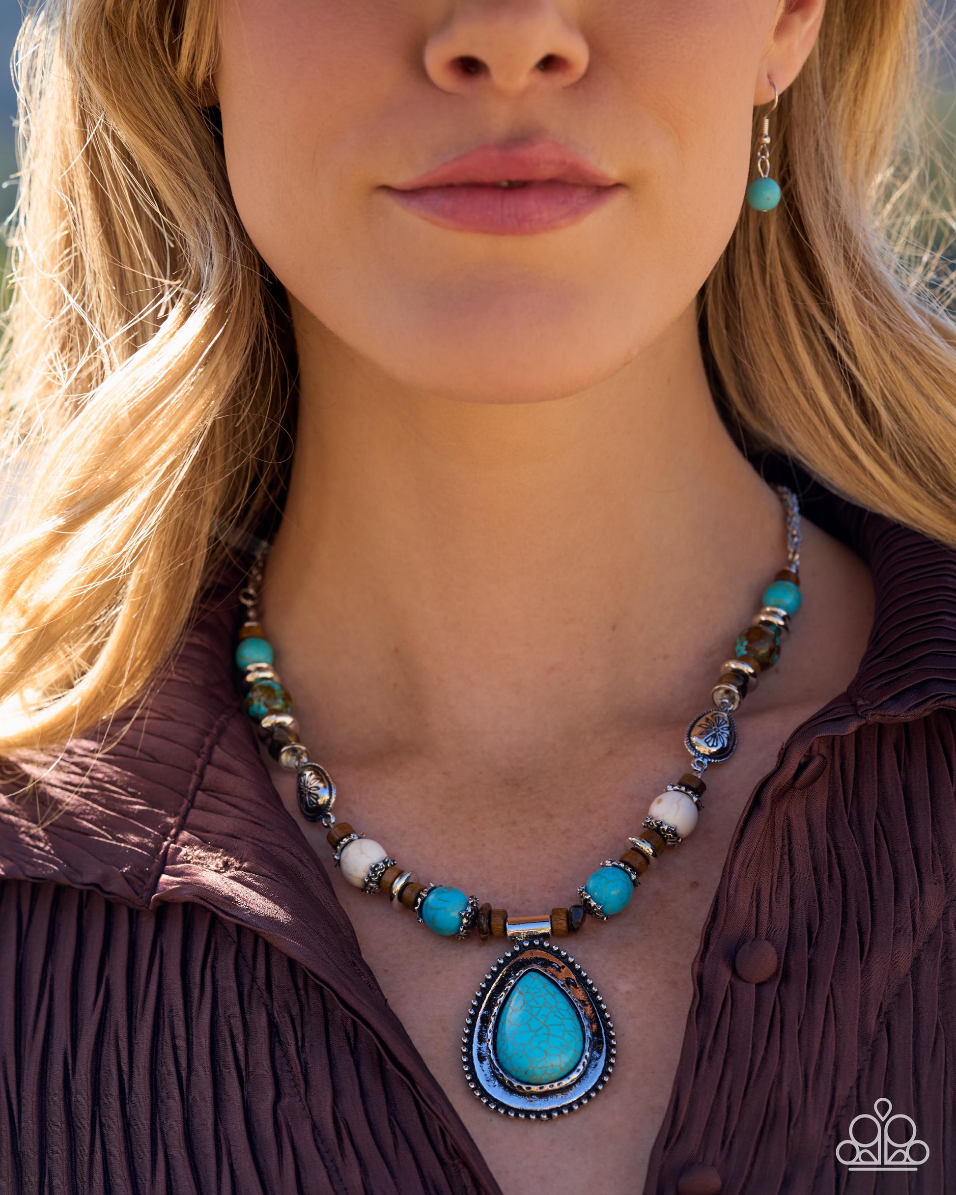 Natural Noise Necklace - Blue image 3