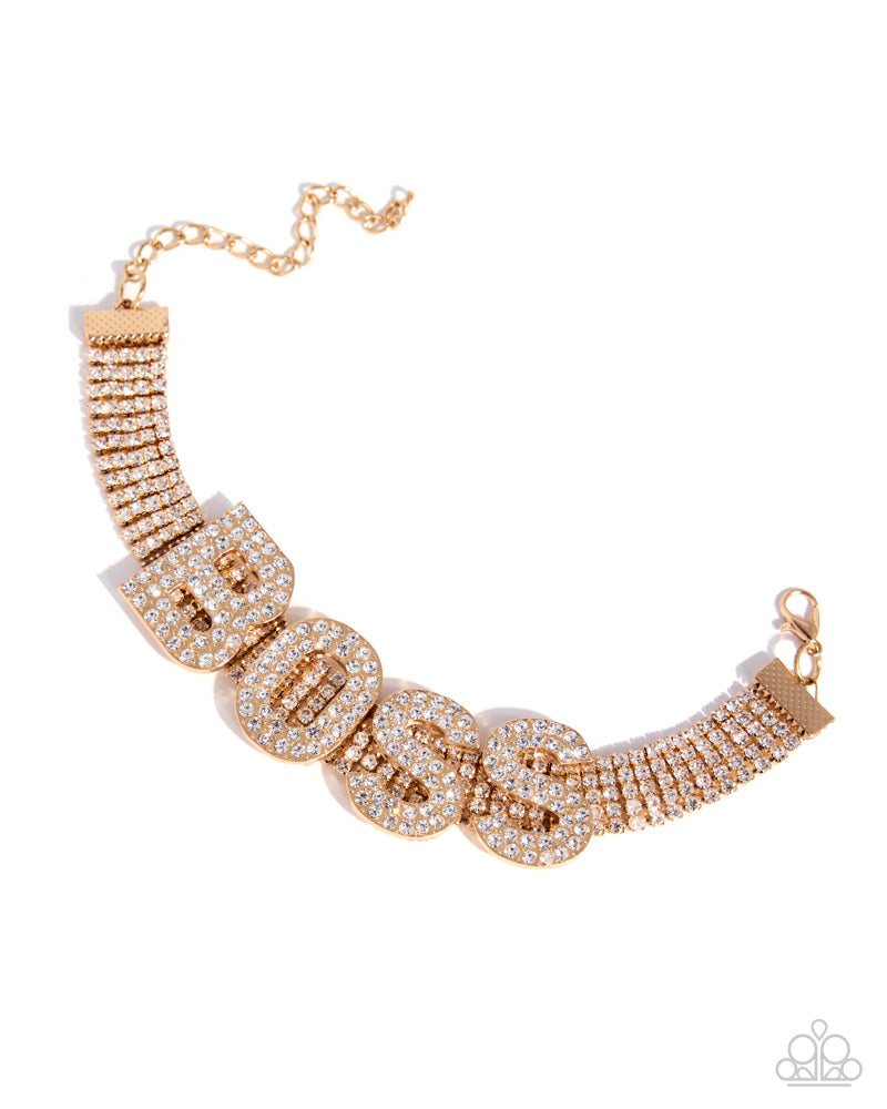 Boldly Bossy Bracelet - Gold image 2