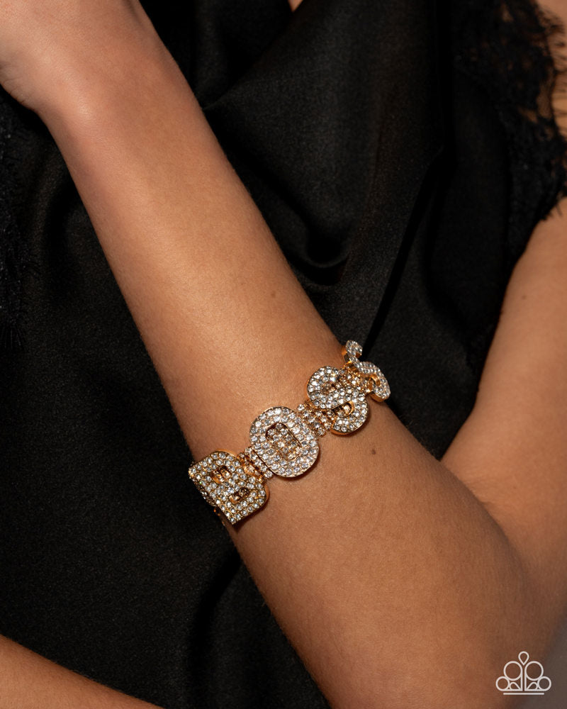 Boldly Bossy Bracelet - Gold image 3