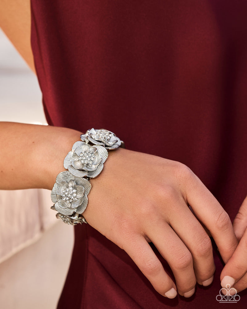 Floral Fare Bracelet - White | Paparazzi Accessories