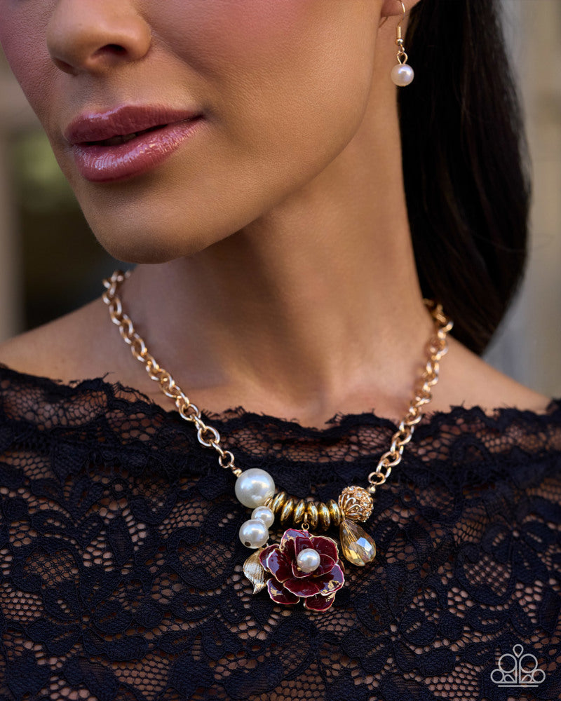 Whimsical Broadcast Necklace - Gold | Paparazzi Accessories image 3
