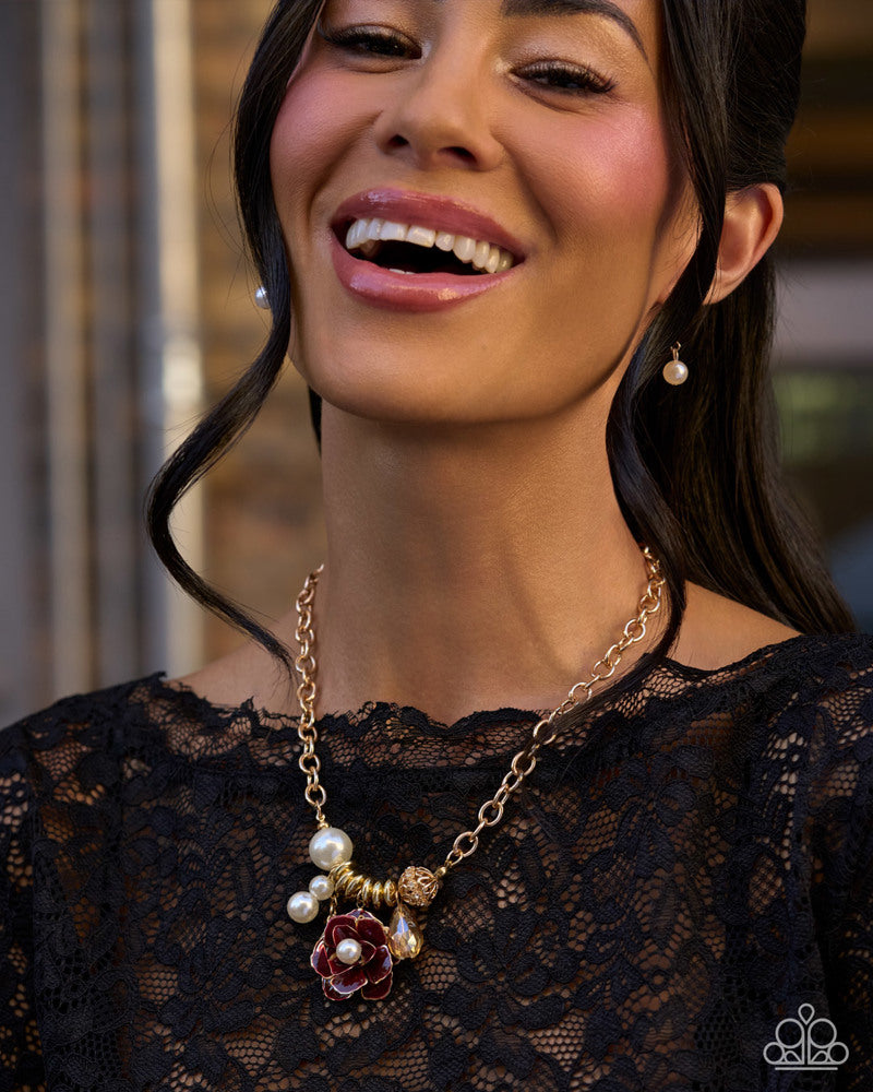 Whimsical Broadcast Necklace - Gold | Paparazzi Accessories image 5