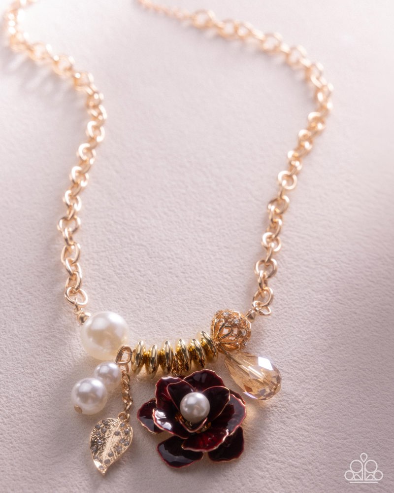 Whimsical Broadcast Necklace - Gold | Paparazzi Accessories