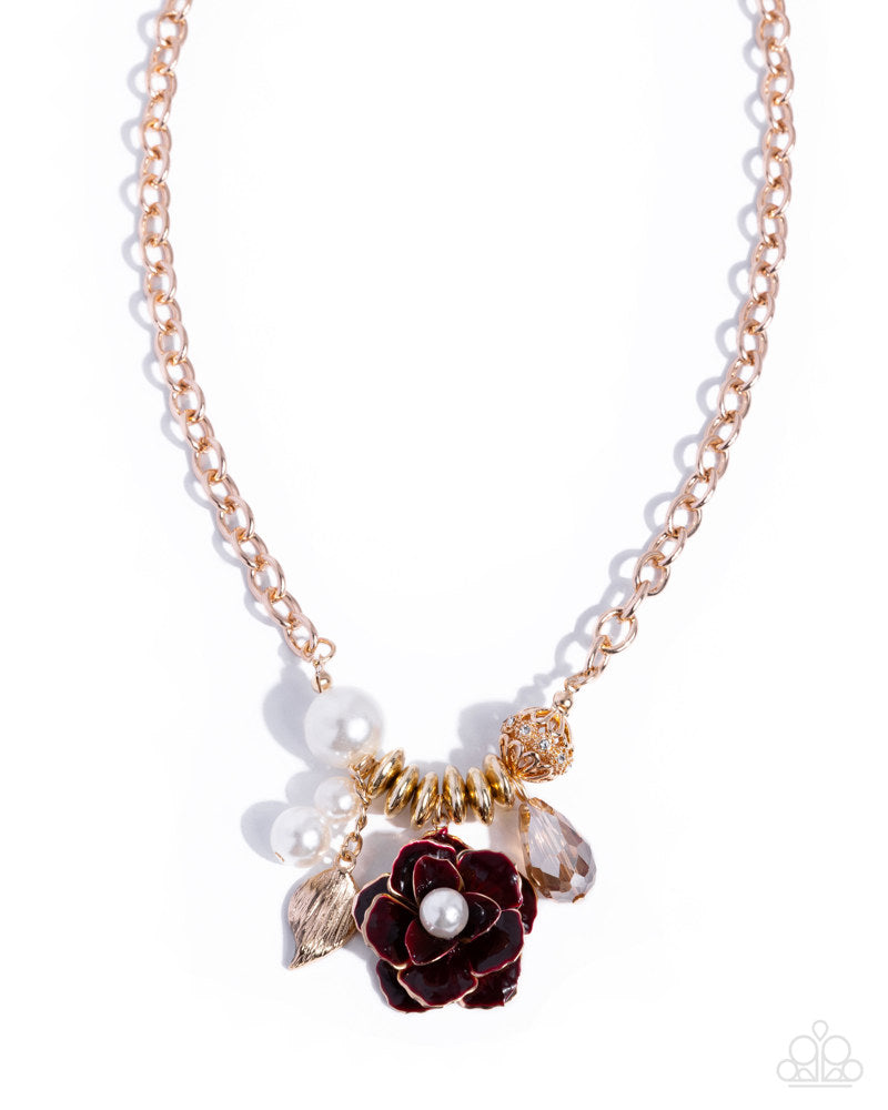 Whimsical Broadcast Necklace - Gold | Paparazzi Accessories image 2