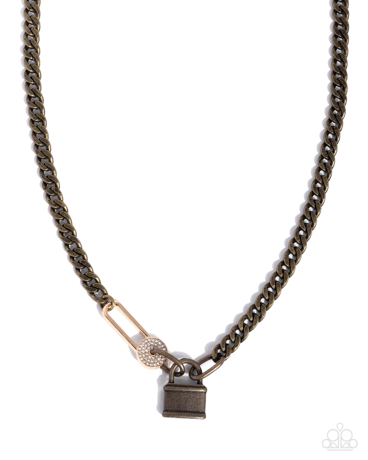 Polished Protection Necklace - Brass | Paparazzi Accessories image 2