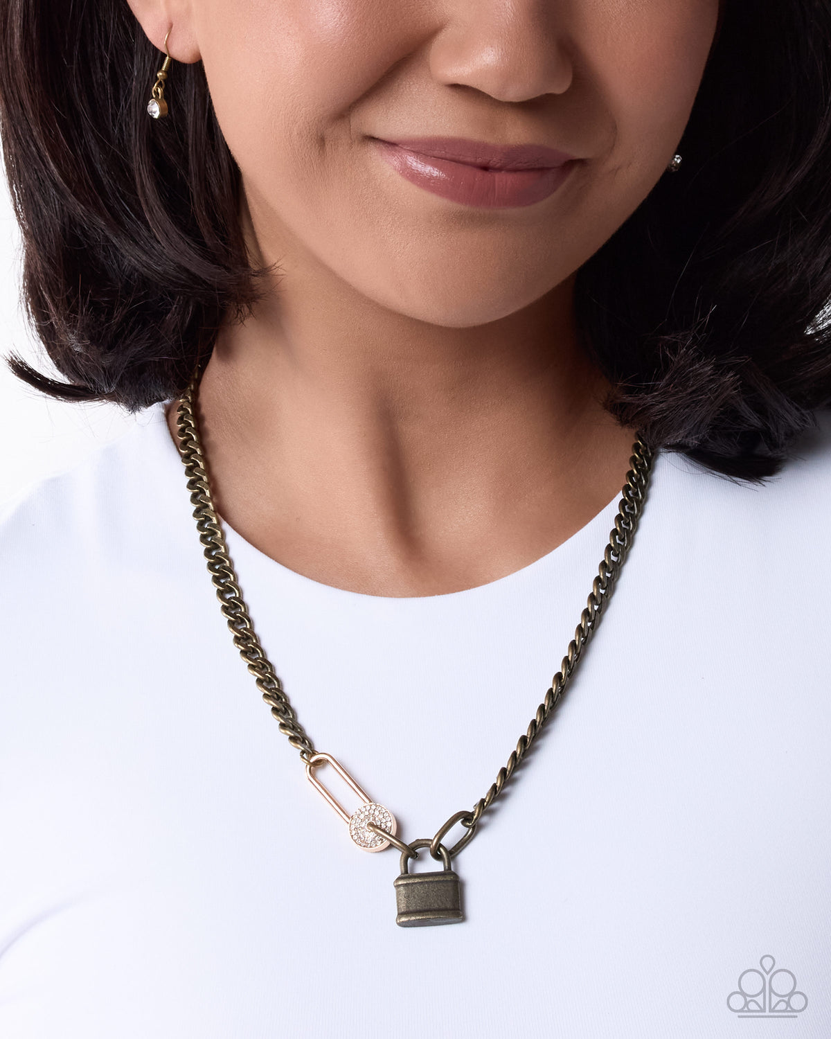 Polished Protection Necklace - Brass | Paparazzi Accessories image 3