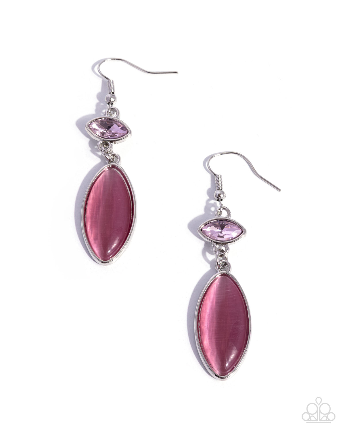 Majestic Marquise Earrings - Pink | Paparazzi Accessories image 2