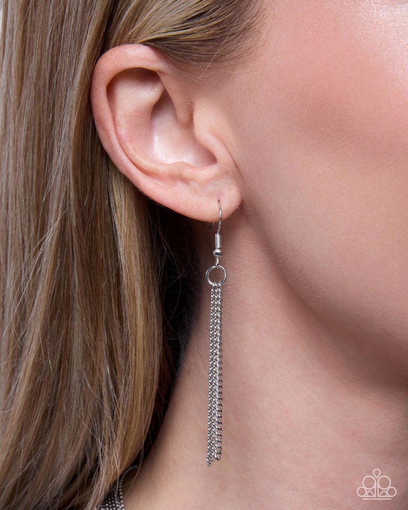 Speculative Strands Necklace - Silver | Paparazzi Accessories