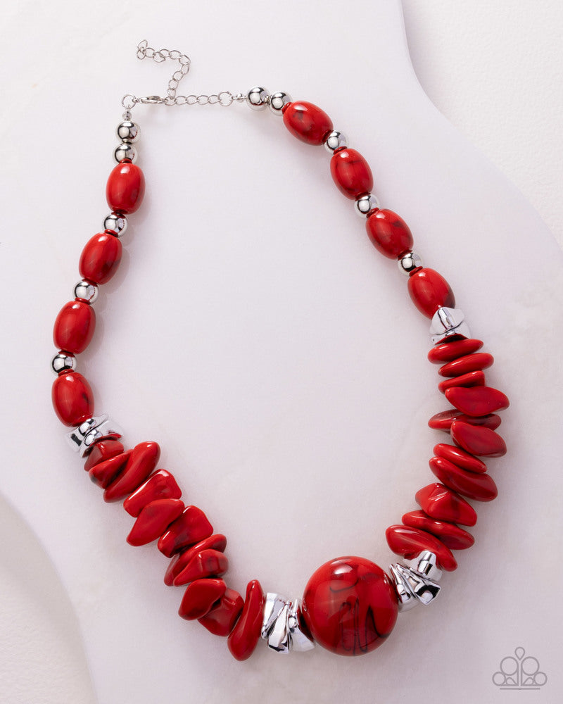 Respectful Reputation Necklace - Red | Paparazzi Accessories