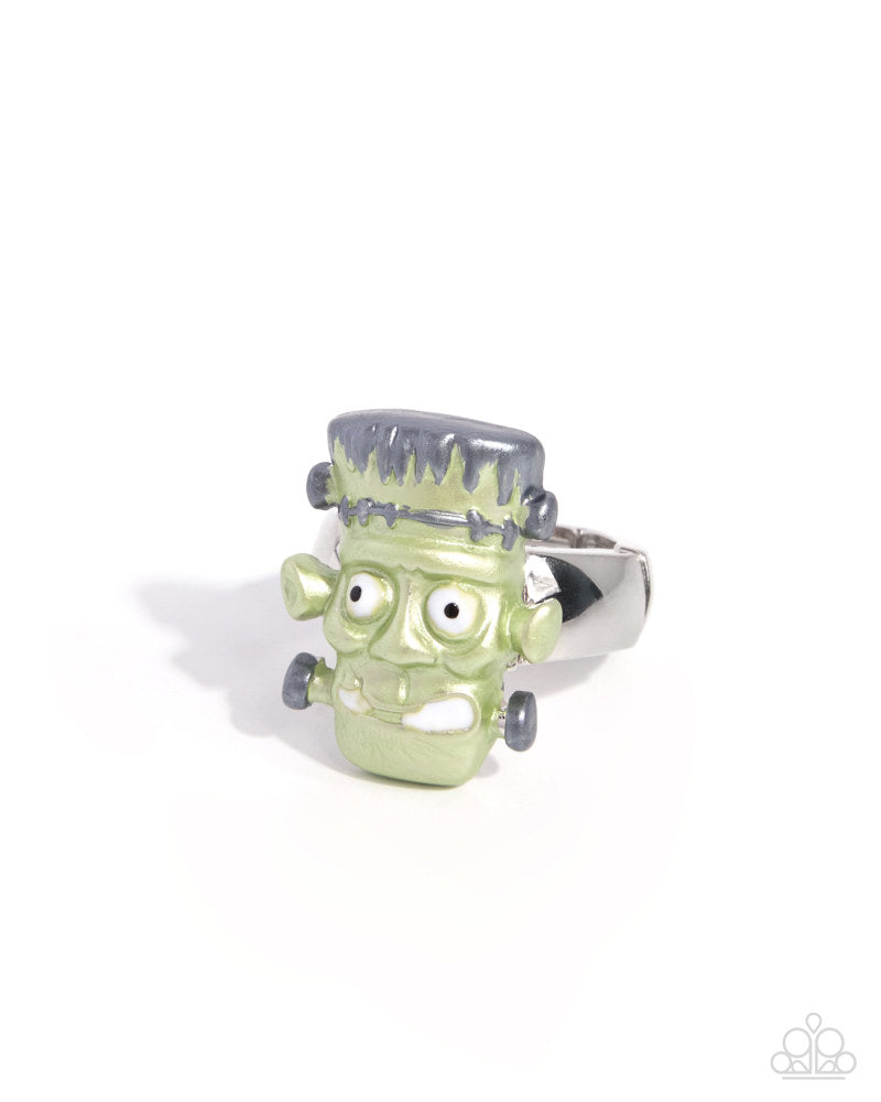 Frankenstein Fashion Ring - Green | Paparazzi Accessories image 2