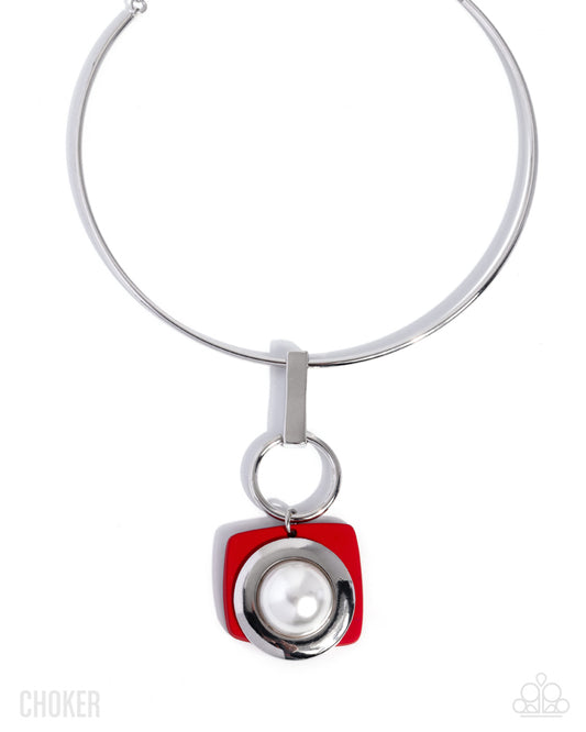 Elegant Entrance Necklace - Red | Paparazzi Accessories image 2