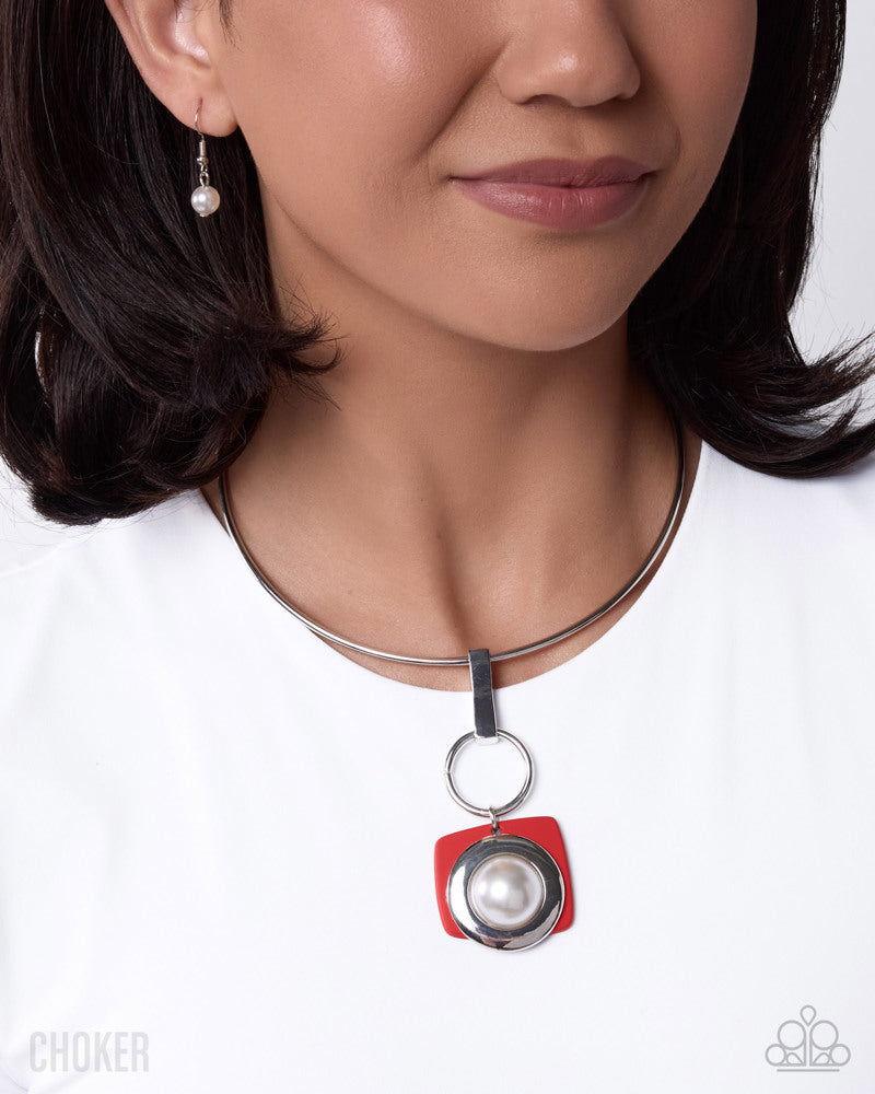 Elegant Entrance Necklace - Red | Paparazzi Accessories image 3
