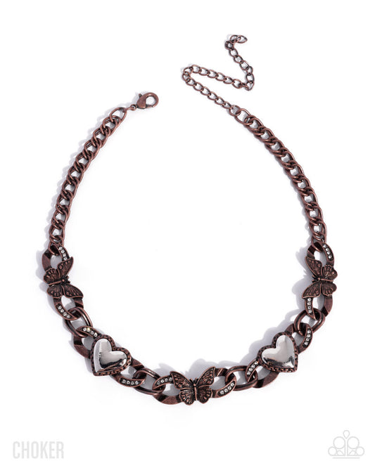 Budding Butterfly Necklace - Copper | Paparazzi Accessories image 2