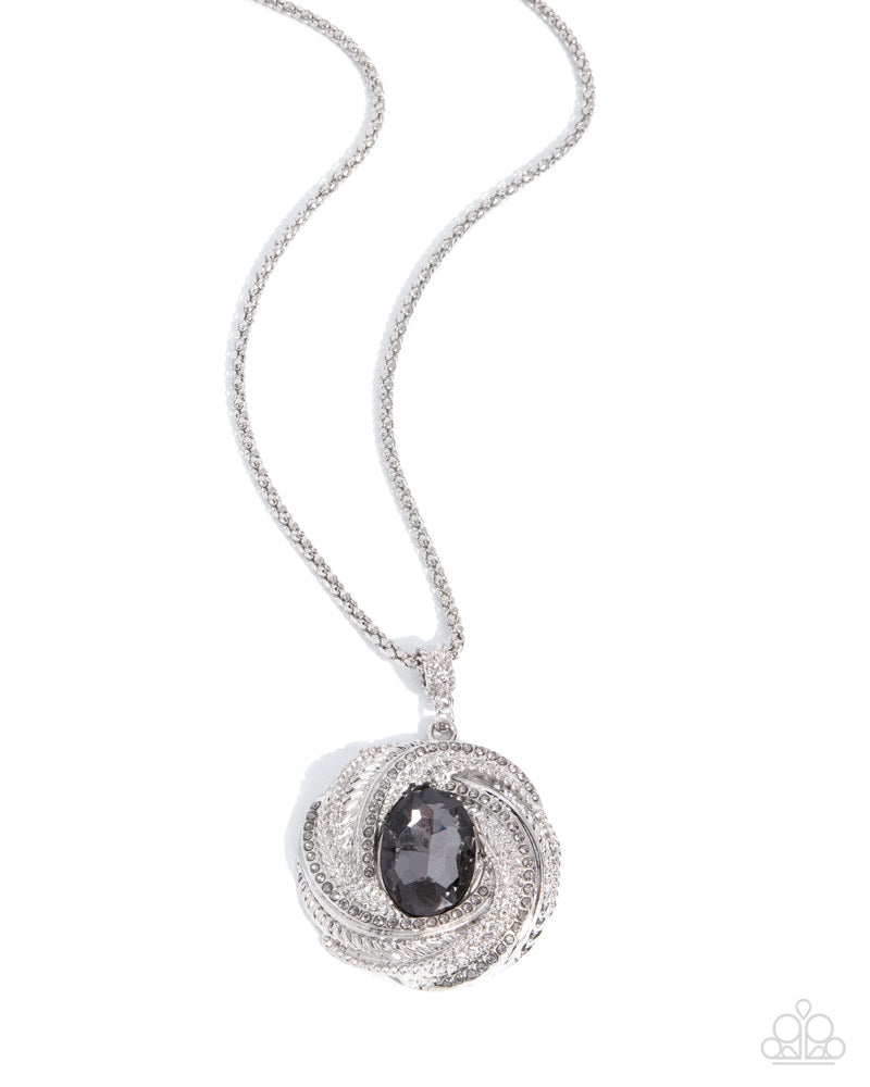 Intense Illusion Necklace - Silver | Paparazzi Accessories image 2