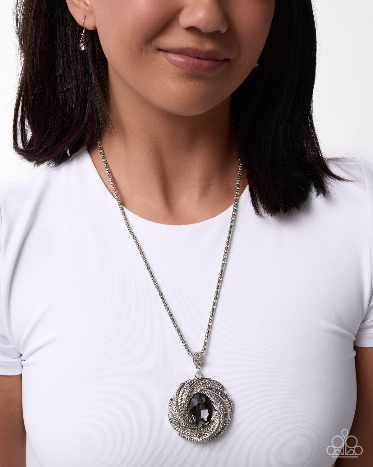 Intense Illusion Necklace - Silver | Paparazzi Accessories image 3
