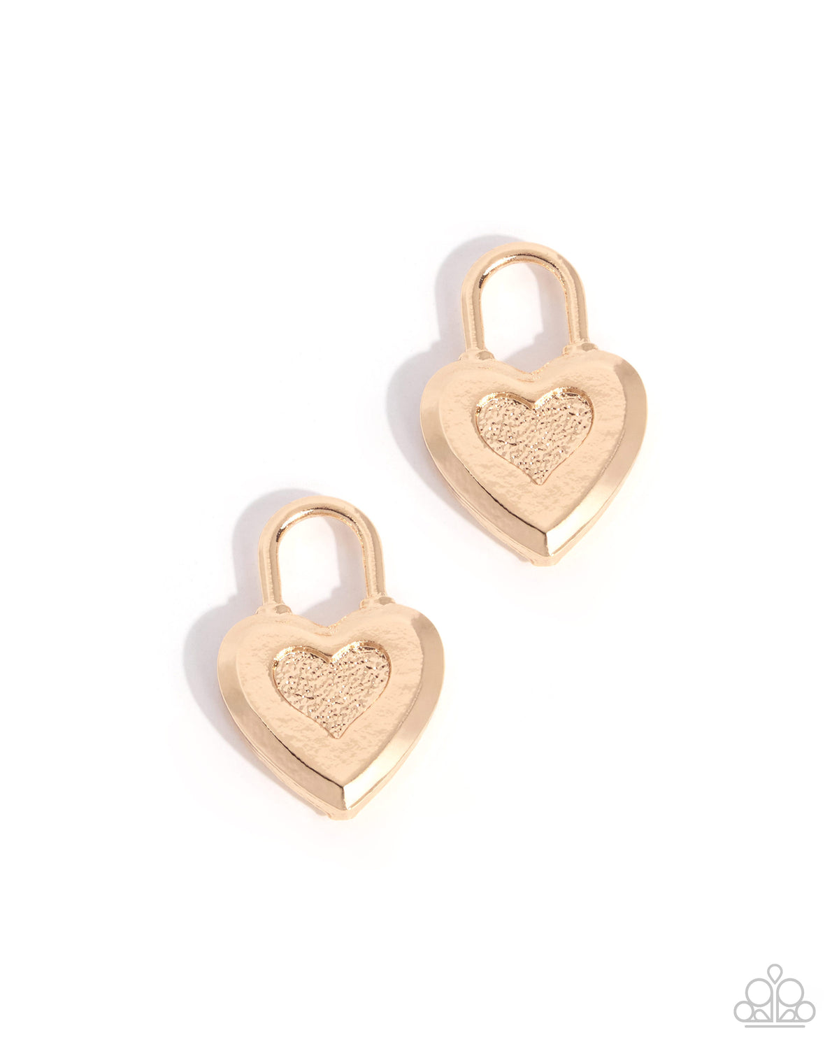 Loveable Locket Earrings - Gold | Paparazzi Accessories image 2