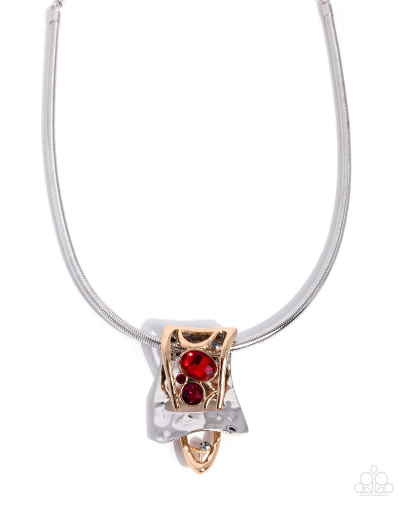 Bold Ballad Necklace - Red | Paparazzi Accessories image 2