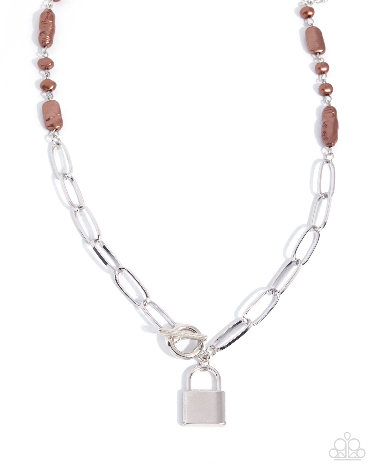 Locked Liege Necklace - Brown | Paparazzi Accessories image 2