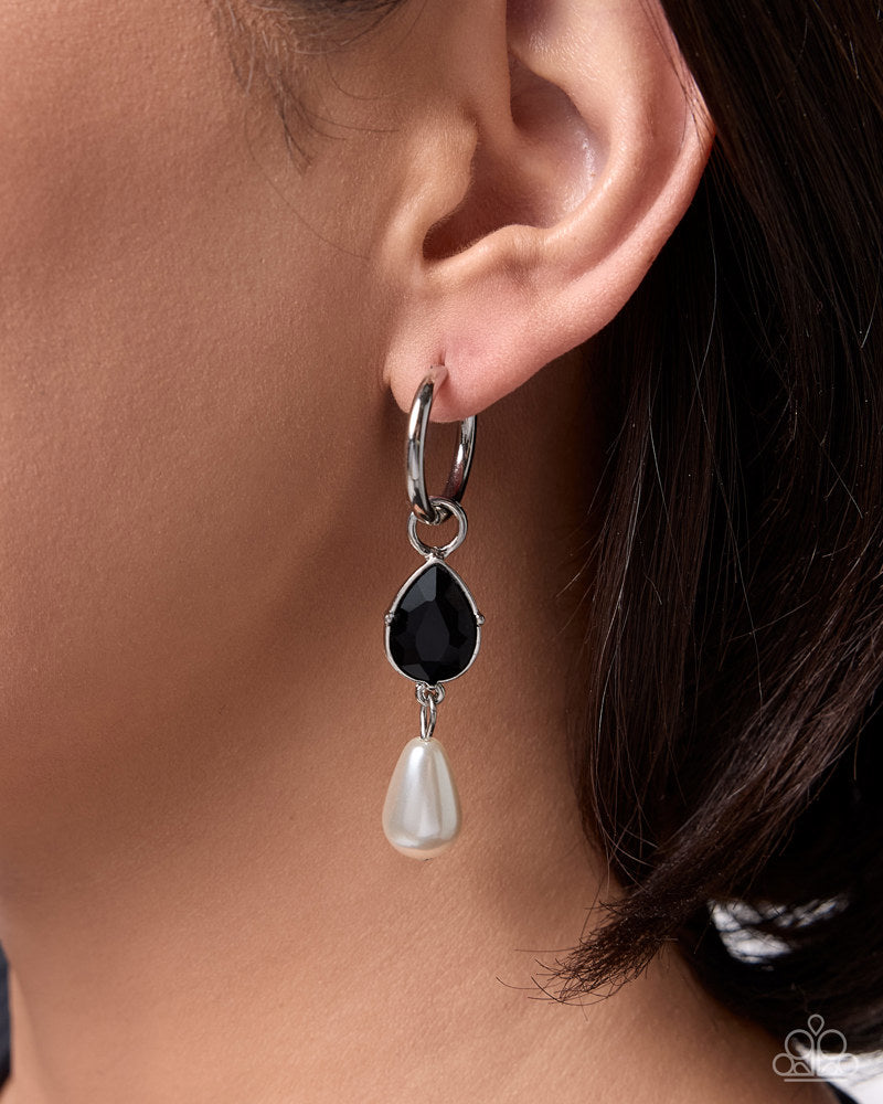 Poised Persuasion Earrings - Black | Paparazzi Accessories