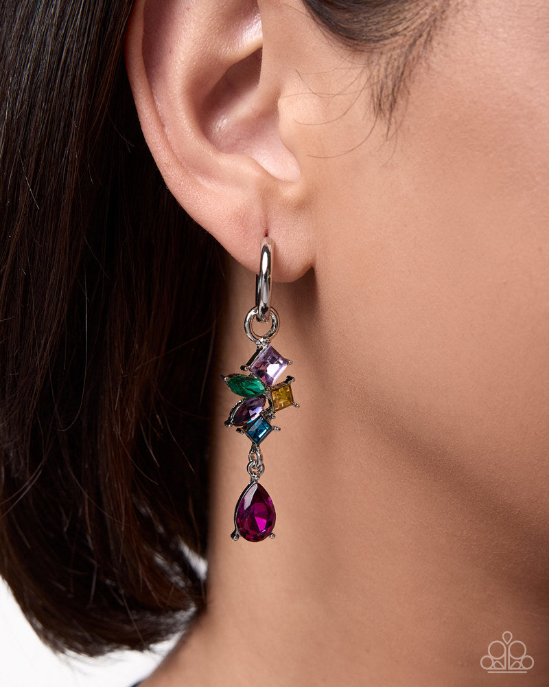 Clustered Connection Earrings - Multi | Paparazzi Accessories