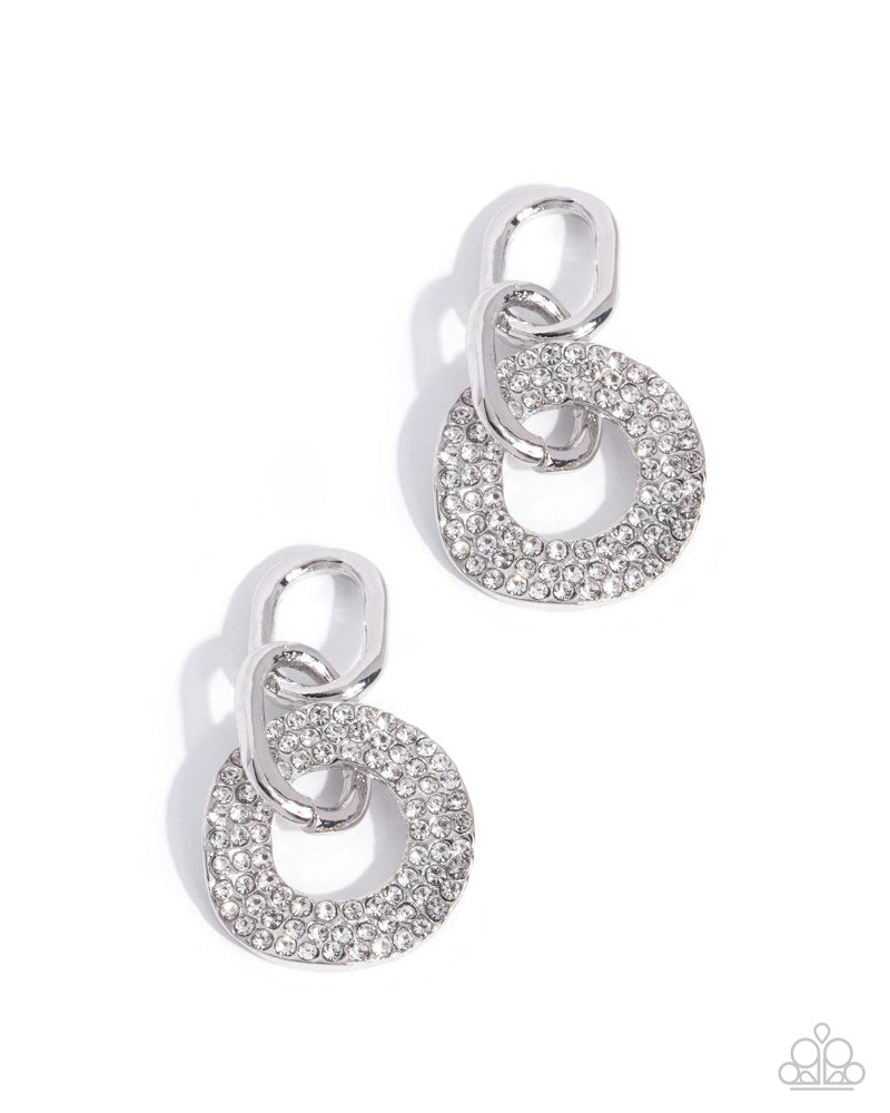 Comparable Chic Earrings - White | Paparazzi Accessories image 2
