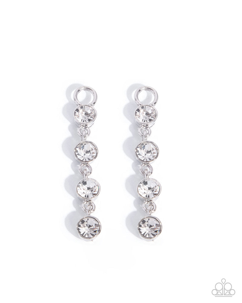 Changeable Chic Earrings - White | Paparazzi Accessories image 2