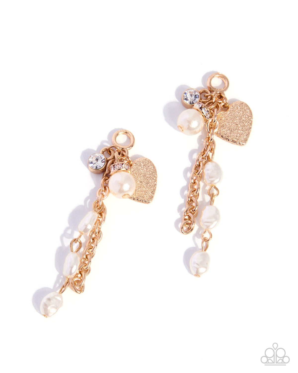 Sweetheart Sheen Earrings - White | Paparazzi Accessories image 2