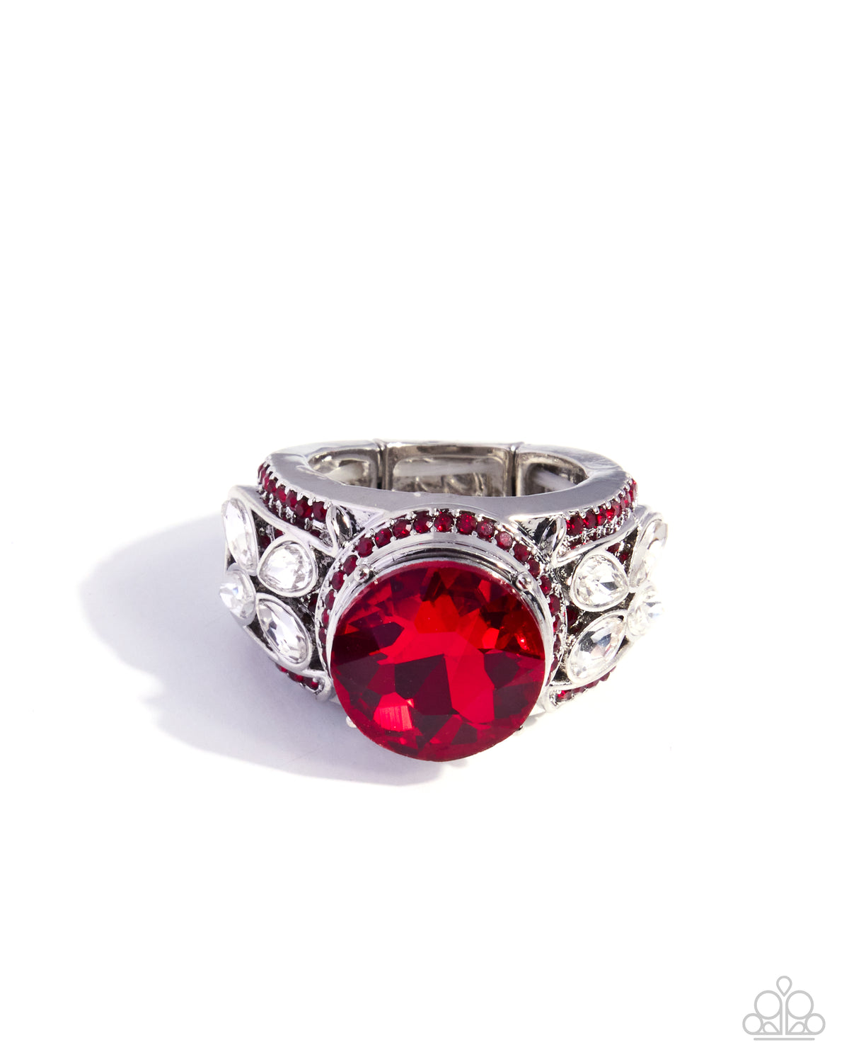 Strong Shimmer Ring - Red | Paparazzi Accessories image 2