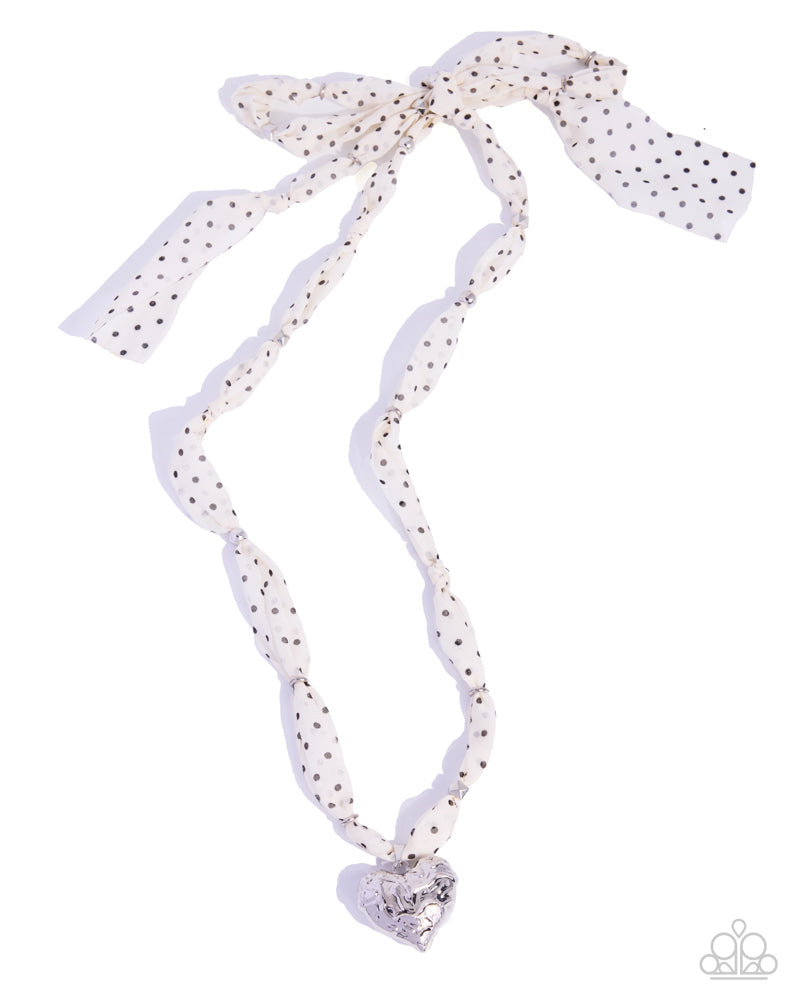 Loveable Gaze Necklace - White | Paparazzi Accessories image 2