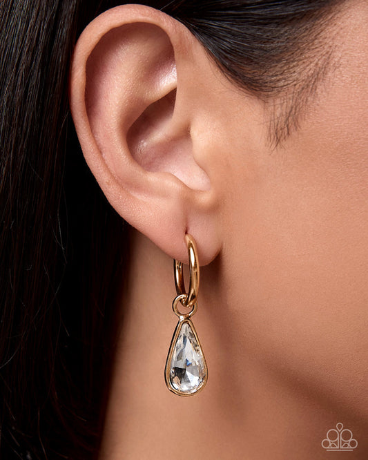 Teardrop Tell Earrings - Gold | Paparazzi Accessories