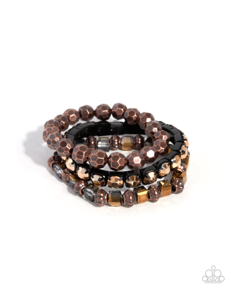 Defaced Delivery Bracelet - Copper | Paparazzi Accessories image 2