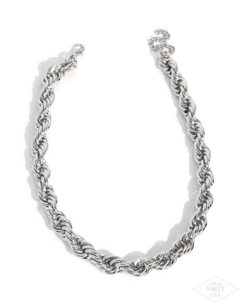 Complete Curves Necklace - Silver | Paparazzi Accessories image 2