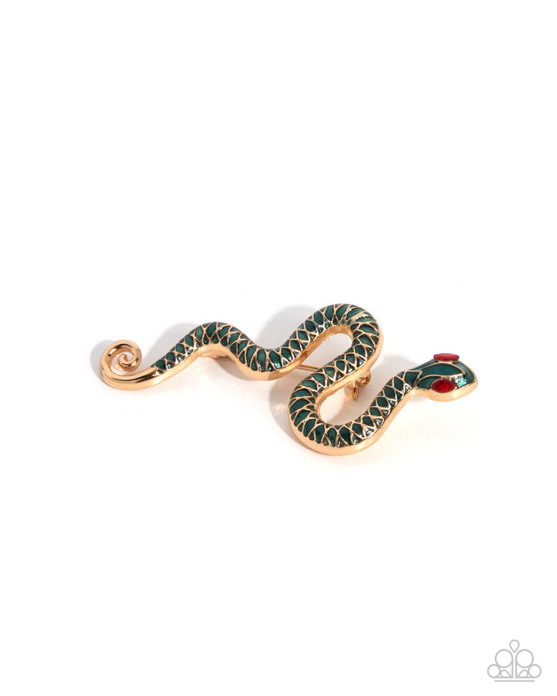 Slither Season Hair Accessory - Green | Paparazzi Accessories image 2