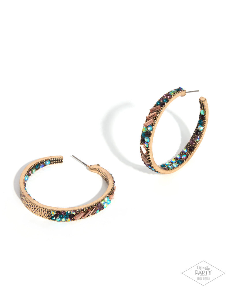 Glitzy by Association Earrings - Multi | Paparazzi Accessories image 2
