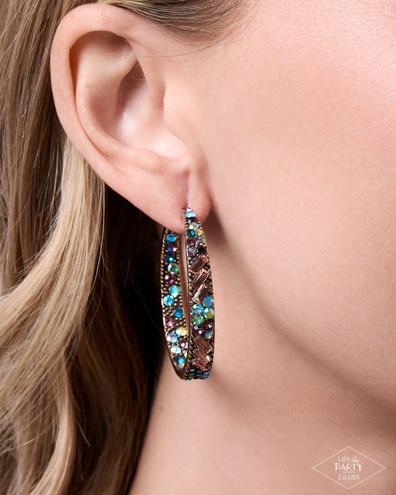 Glitzy by Association Earrings - Multi | Paparazzi Accessories image 3