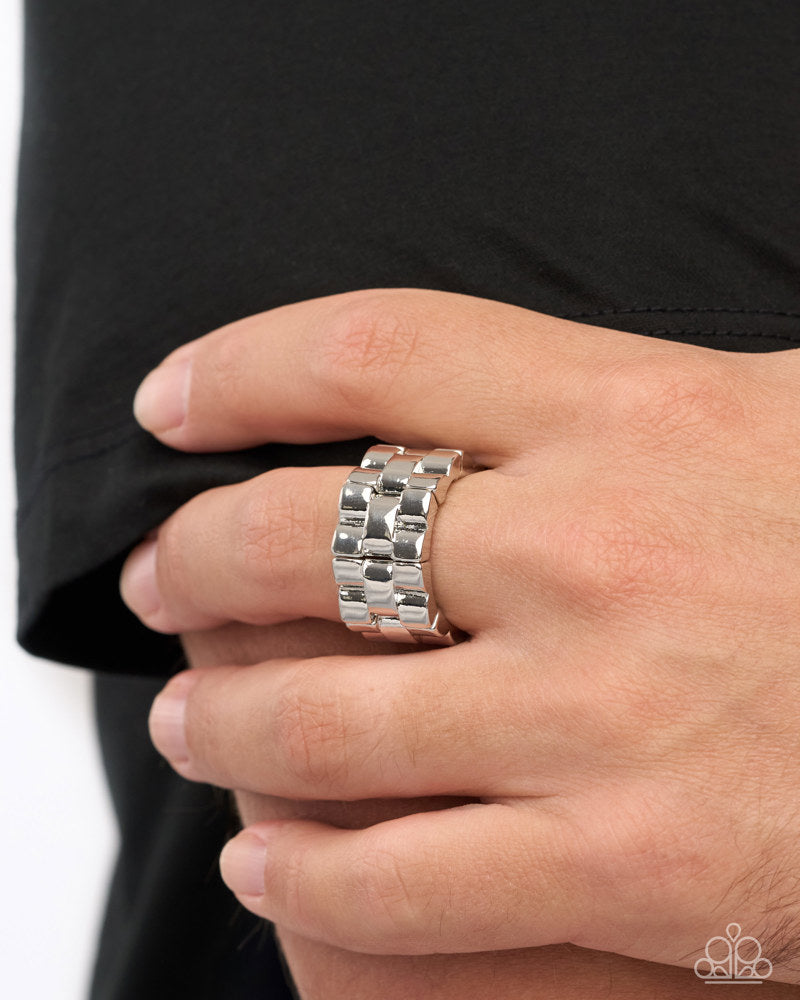Interlocked Identity Ring - Silver | Paparazzi Accessories