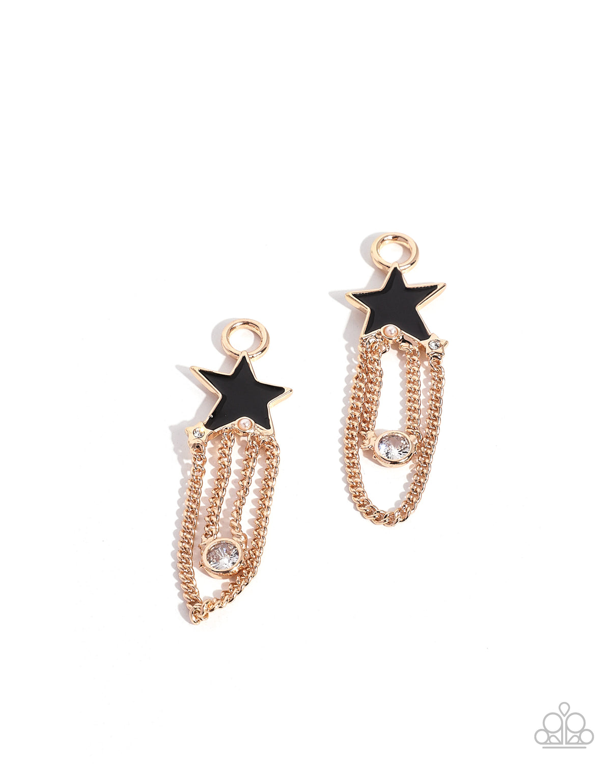 Changeable Celebrity Earrings - Black | Paparazzi Accessories image 2