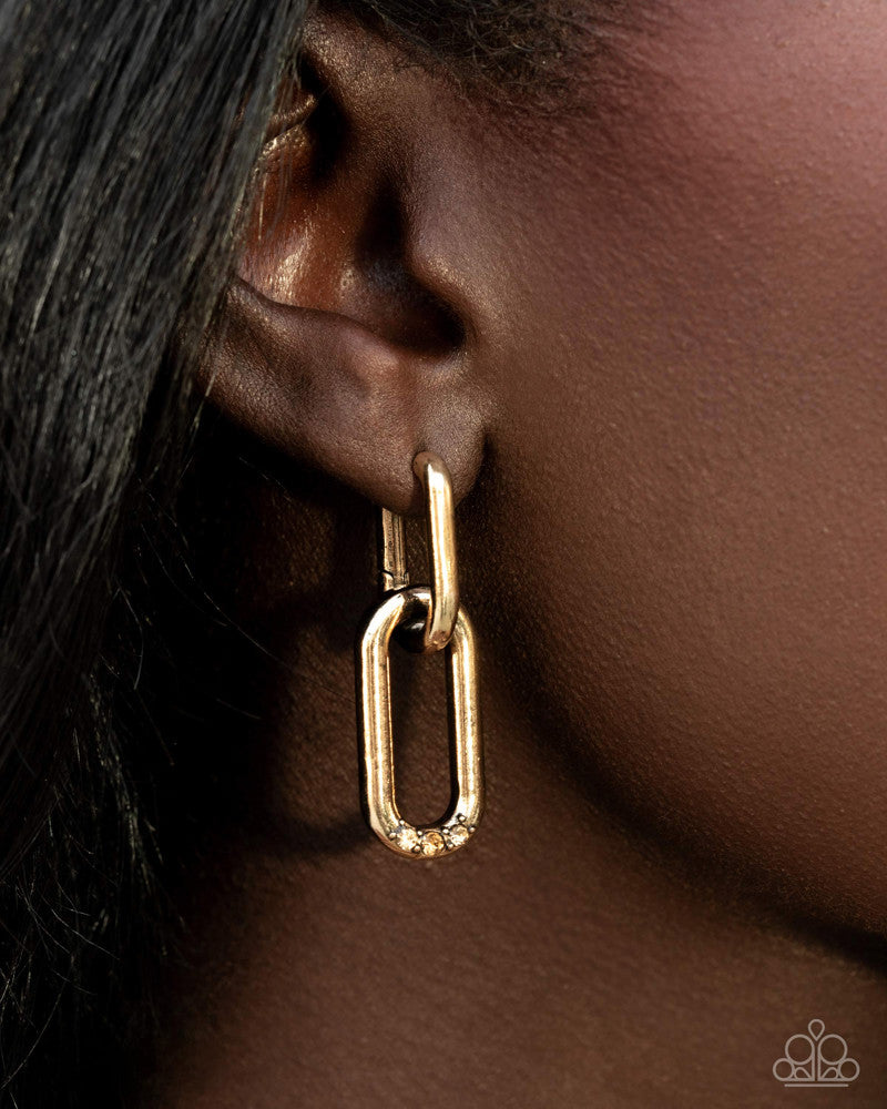 Lavish Links Earrings - Gold | Paparazzi Accessories