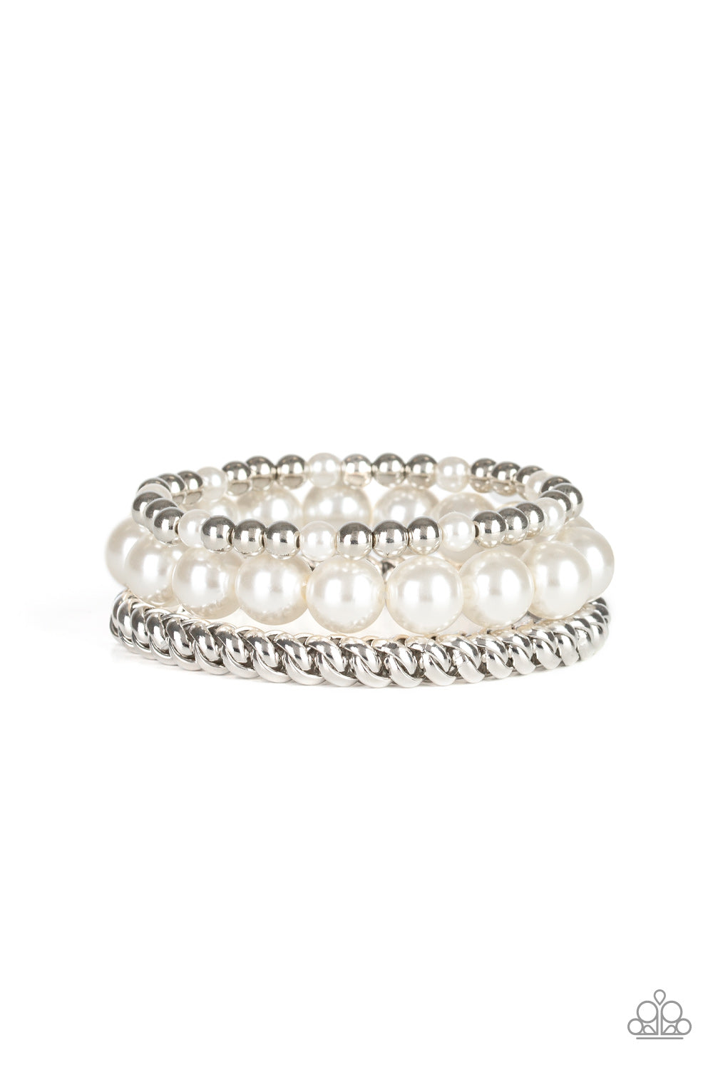 Paparazzi A PEARL-fect Ten - White Pearl Bracelets